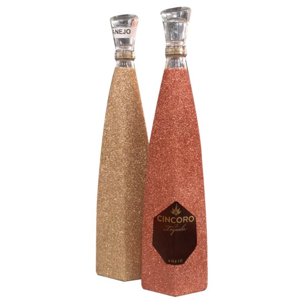 CINCORO TEQUILA ANEJO W/ GLITTER DESIGN 750ML
